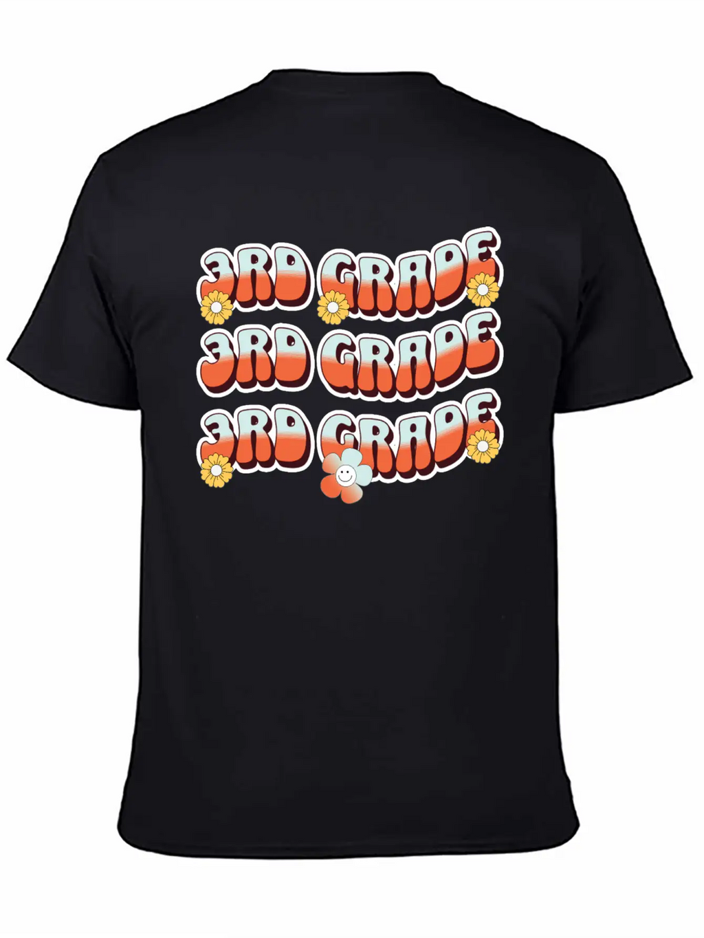 Groovy Back To School 3rd Grade,first Day Of 3rd Casual Graphic T-Shirt – Simple And Comfortable Daily Wear