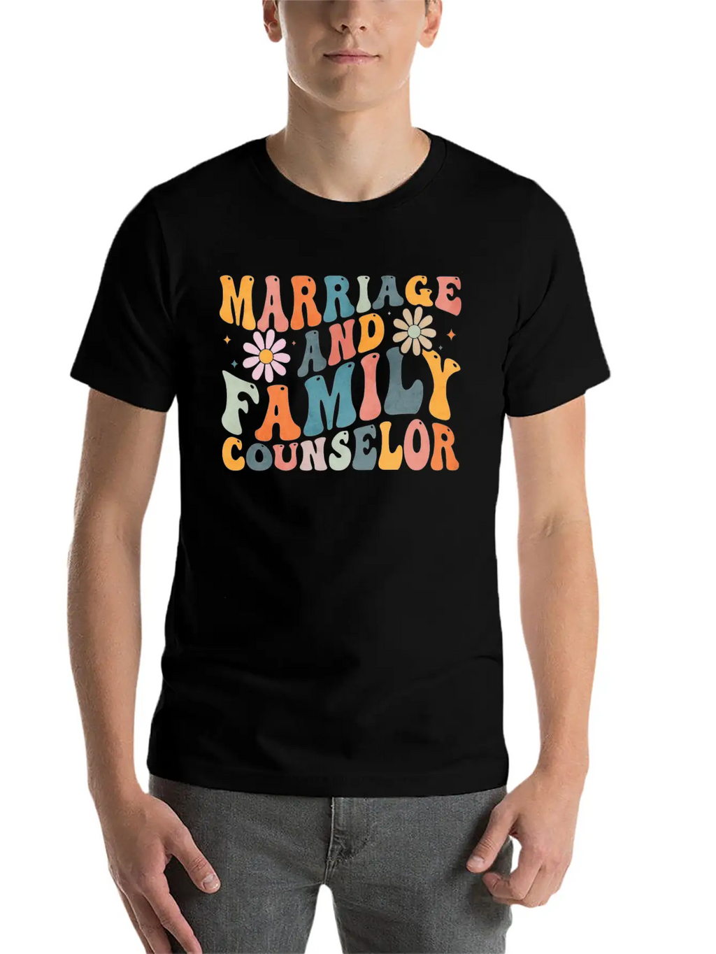 Groovy Marriage And Family Counselor Counseling Unisex Casual T-Shirt – Clean Design For Daily Comfort
