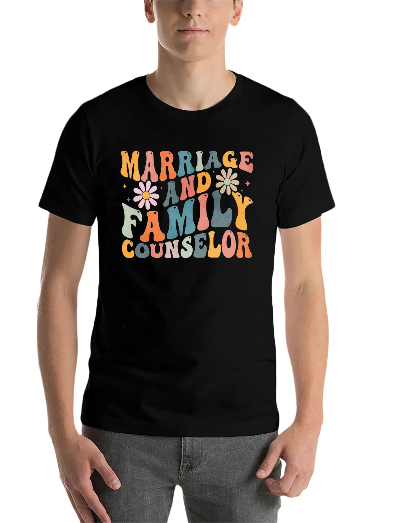 Groovy Marriage And Family Counselor Counseling Unisex Casual T-Shirt – Clean Design For Daily Comfort
