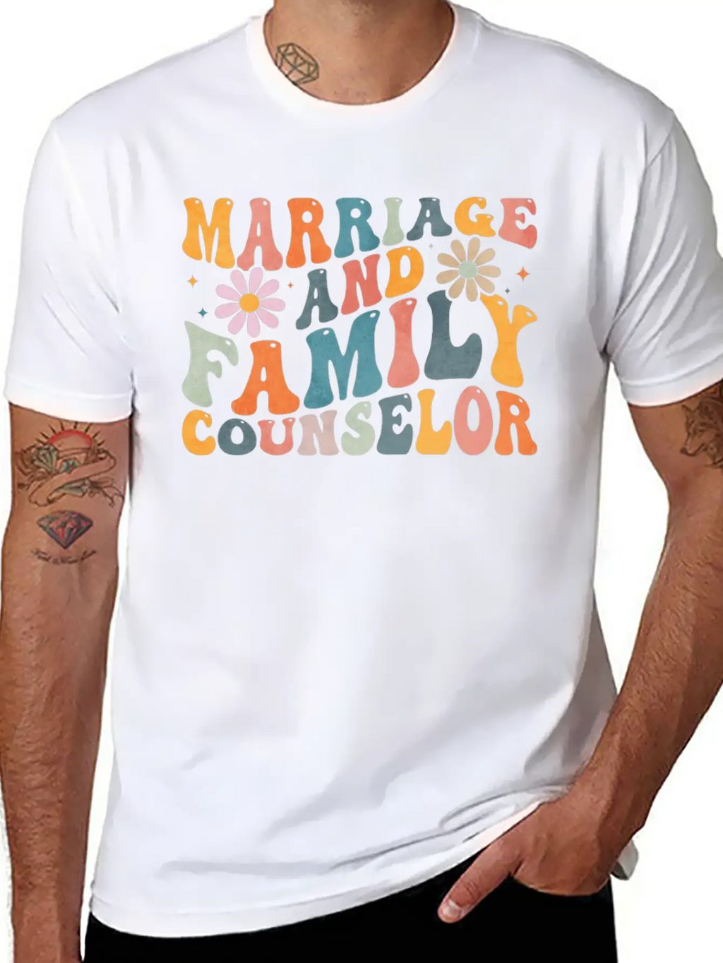 Groovy Marriage And Family Counselor Counseling Unisex Casual T-Shirt – Clean Design For Daily Comfort