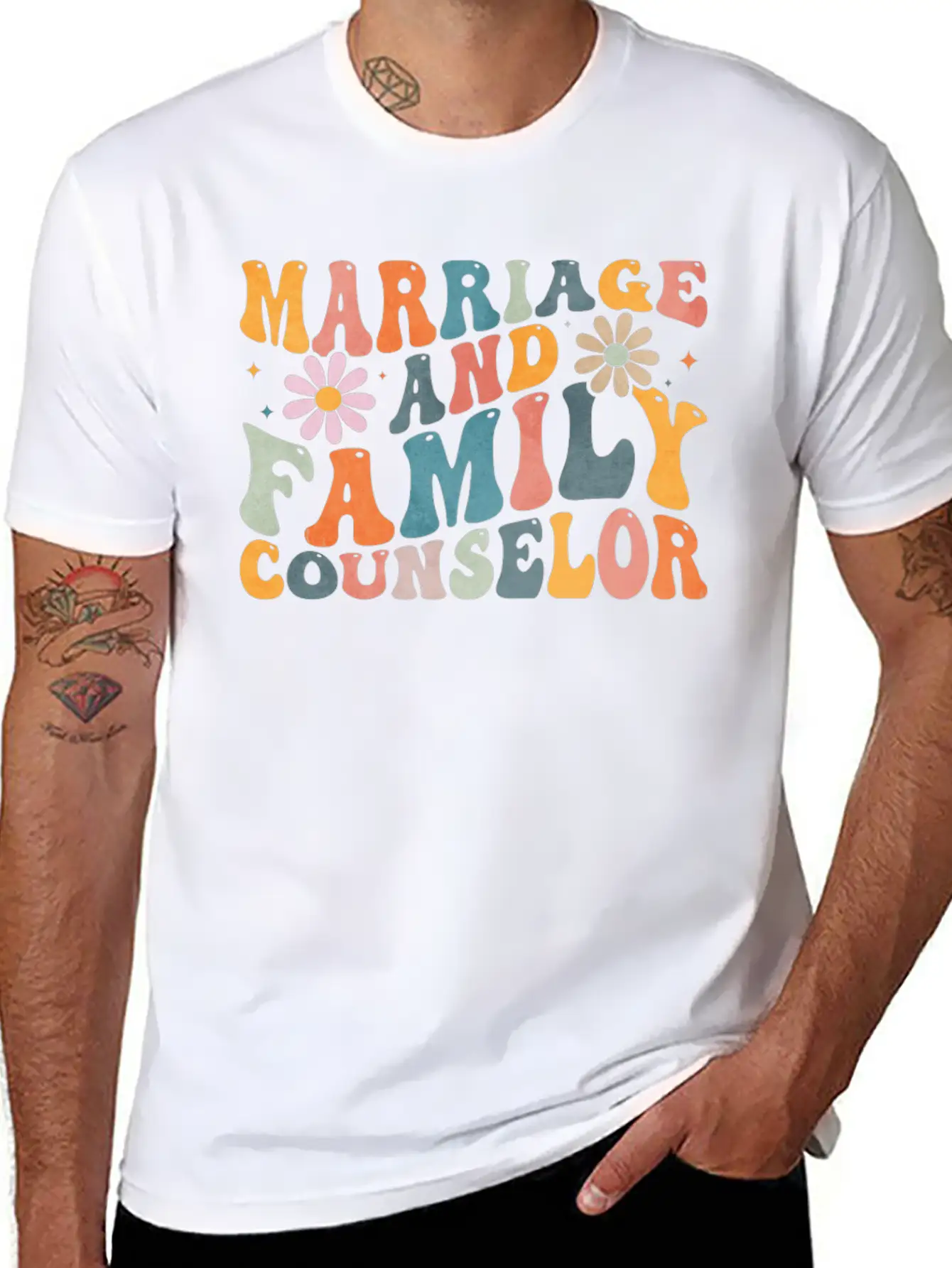 Groovy Marriage And Family Counselor Counseling Unisex Casual T-Shirt – Clean Design For Daily Comfort