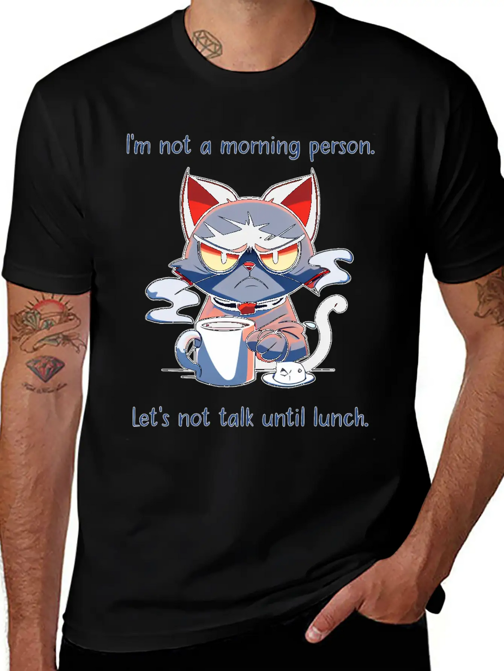 Grumpy Cat Morning Person Unisex Casual T-Shirt – Clean Design For Daily Comfort