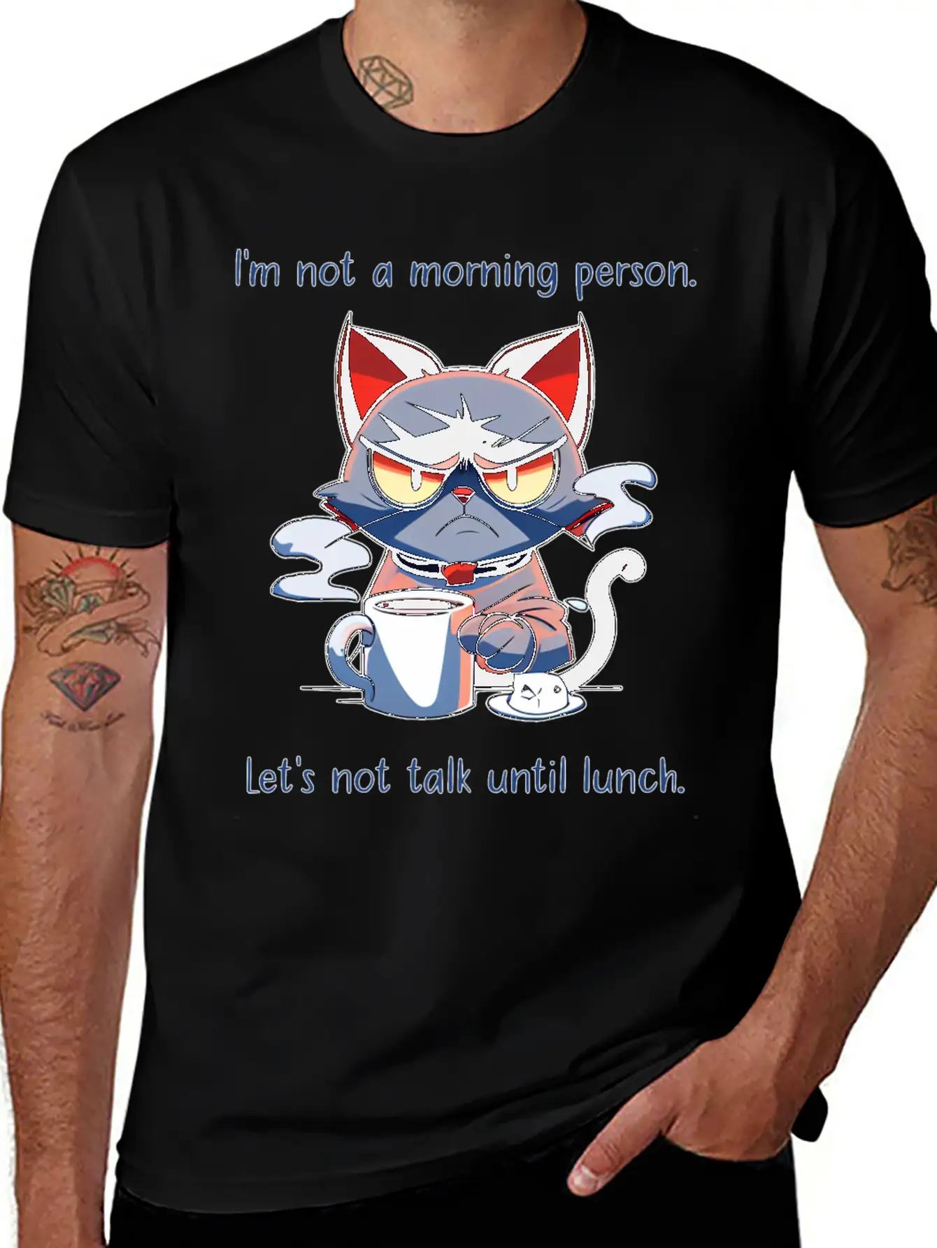 Grumpy Cat Morning Person Unisex Casual T-Shirt – Clean Design For Daily Comfort