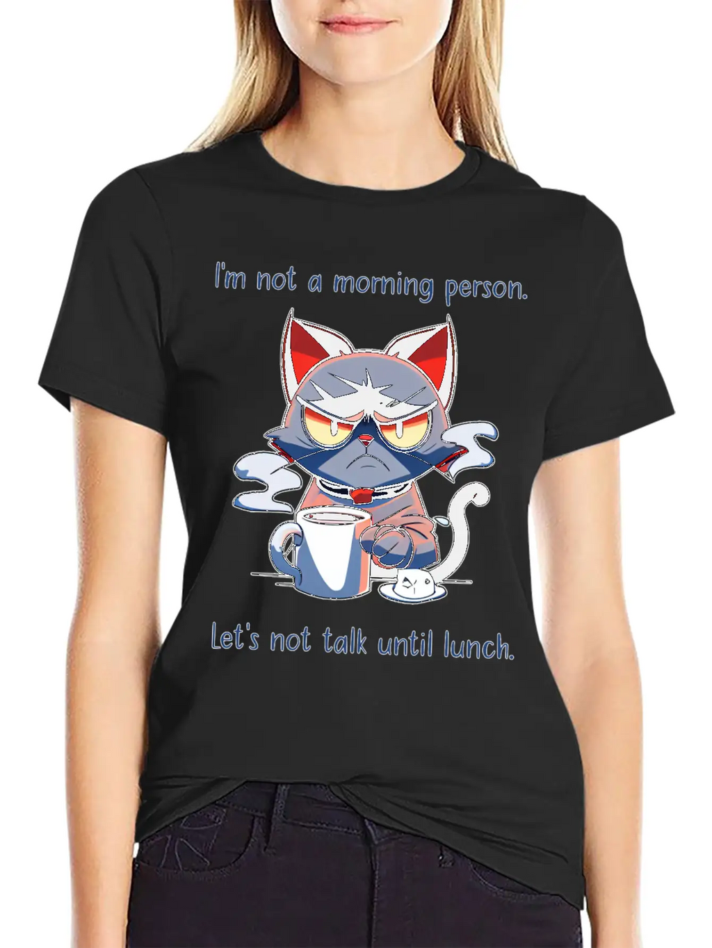Grumpy Cat Morning Person Unisex Casual T-Shirt – Clean Design For Daily Comfort