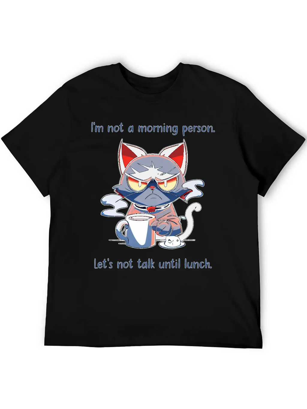 Grumpy Cat Morning Person Unisex Casual T-Shirt – Clean Design For Daily Comfort