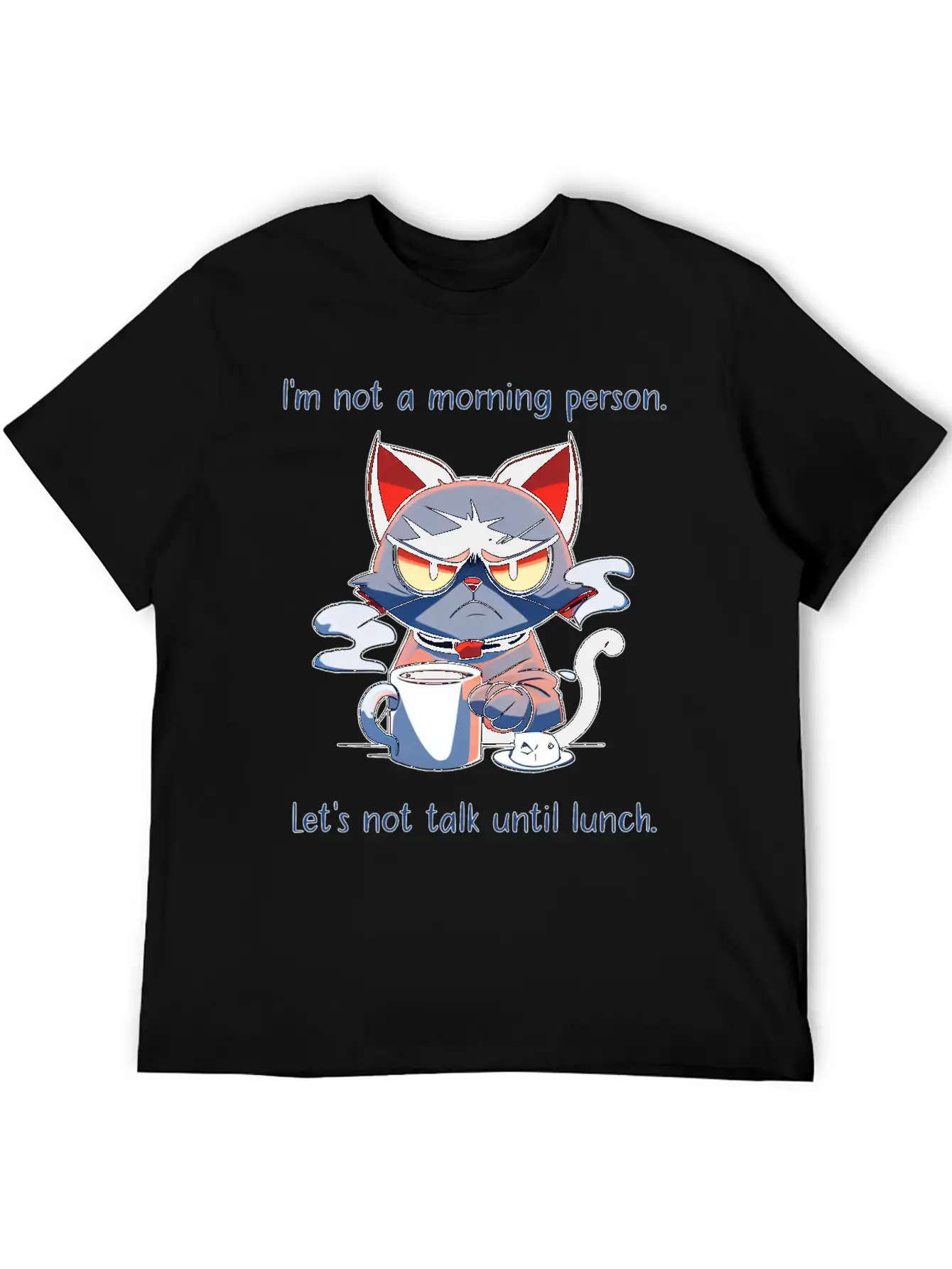 Grumpy Cat Morning Person Unisex Casual T-Shirt – Clean Design For Daily Comfort
