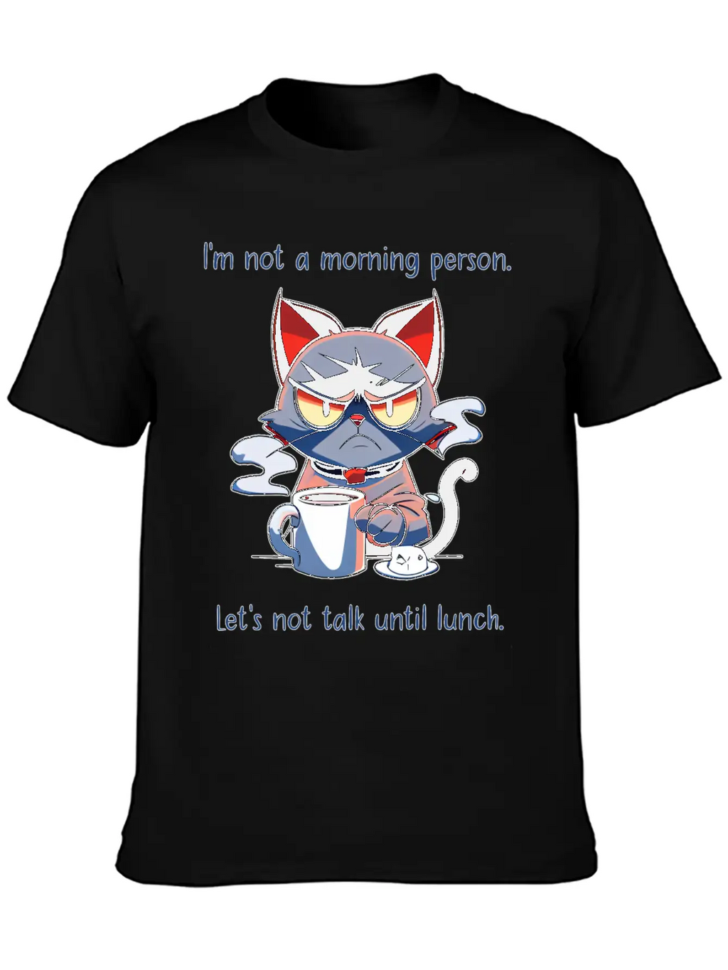 Grumpy Cat Morning Person Unisex Casual T-Shirt – Clean Design For Daily Comfort