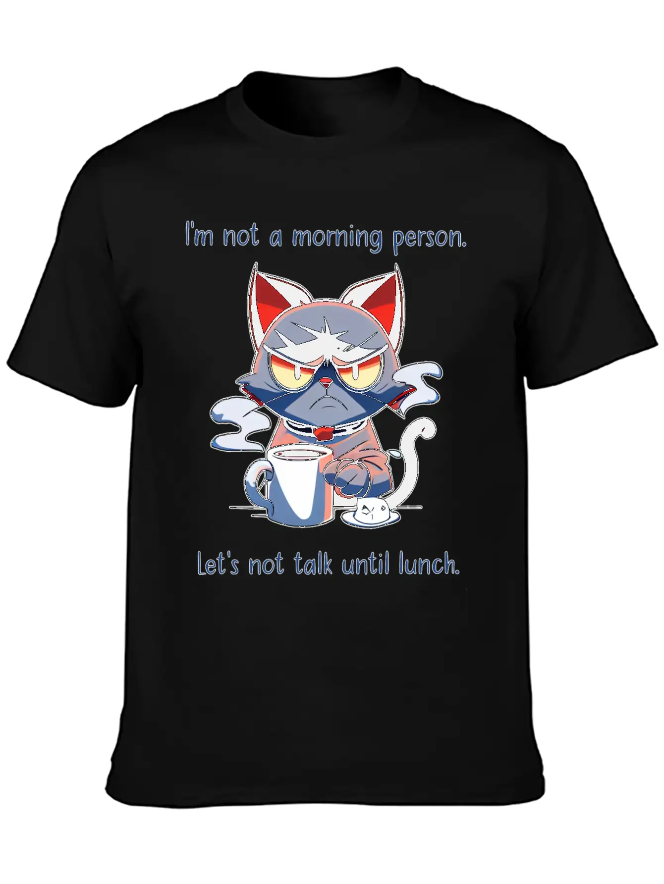 Grumpy Cat Morning Person Unisex Casual T-Shirt – Clean Design For Daily Comfort