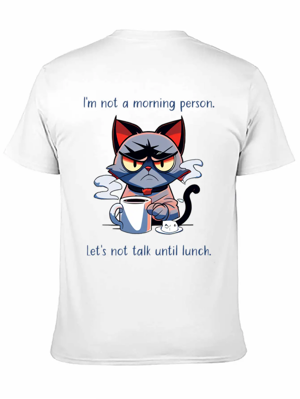 Grumpy Cat Morning Person Unisex Casual T-Shirt – Clean Design For Daily Comfort