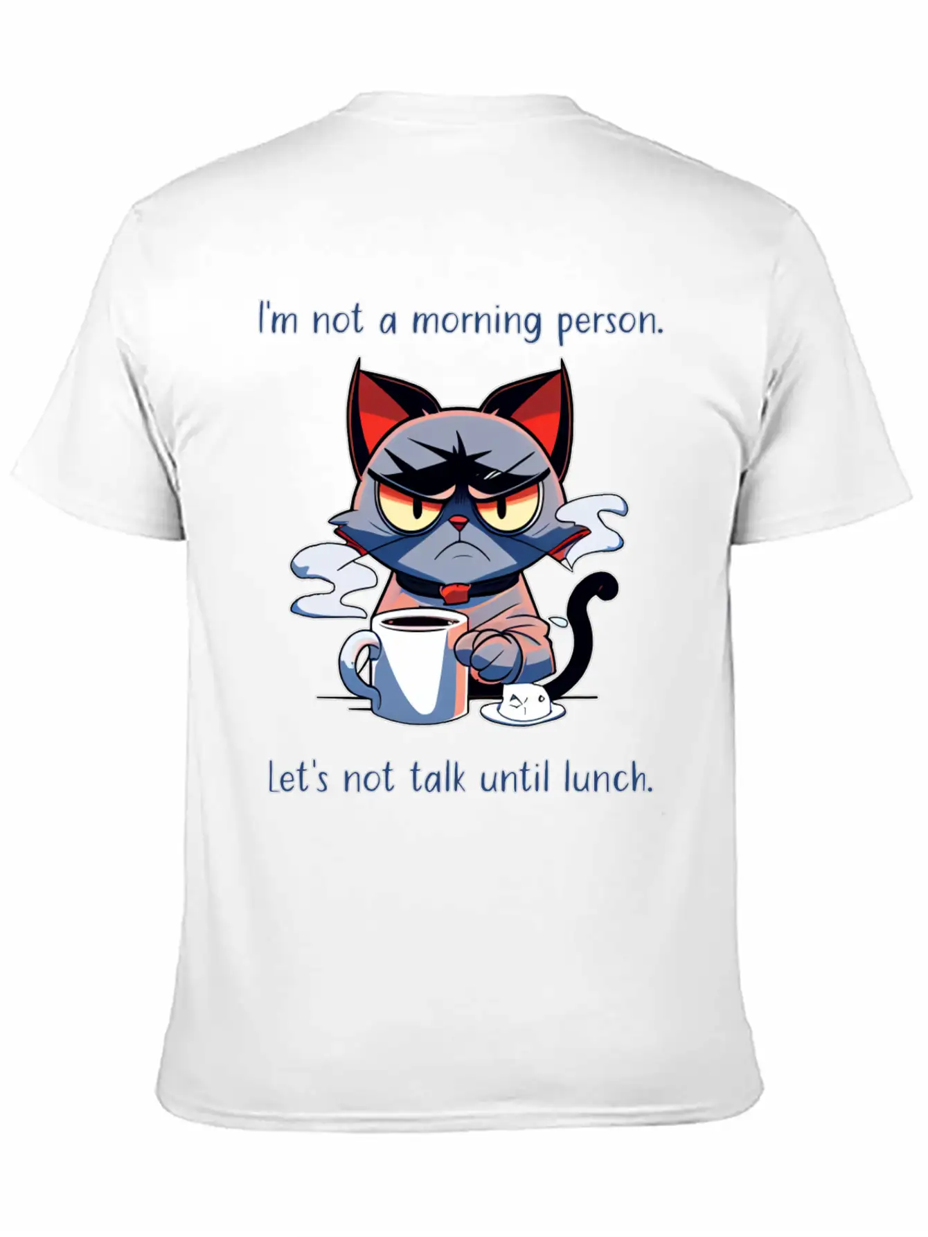 Grumpy Cat Morning Person Unisex Casual T-Shirt – Clean Design For Daily Comfort