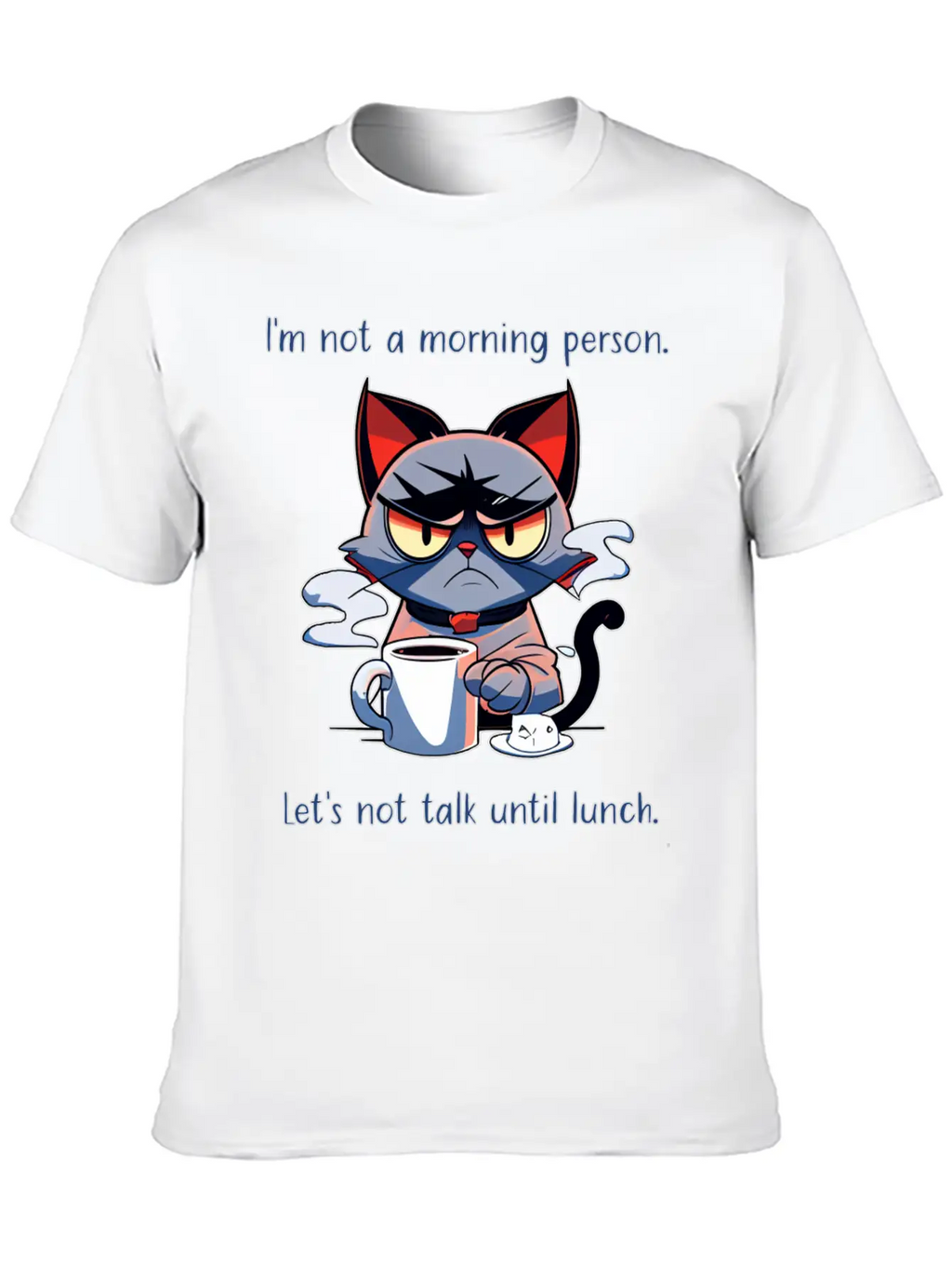 Grumpy Cat Morning Person Unisex Casual T-Shirt – Clean Design For Daily Comfort