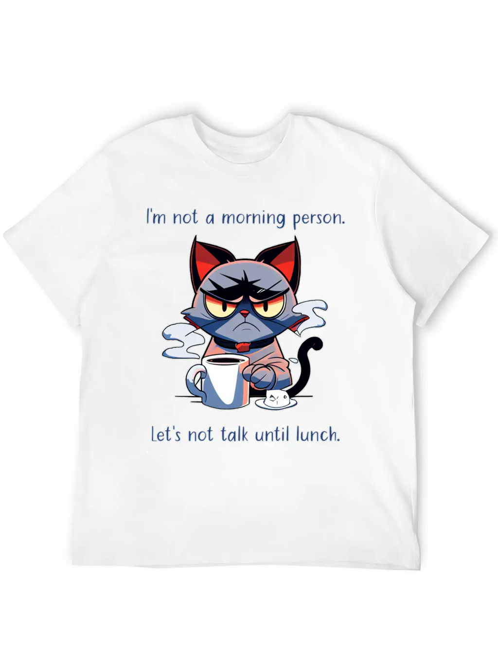 Grumpy Cat Morning Person Unisex Casual T-Shirt – Clean Design For Daily Comfort
