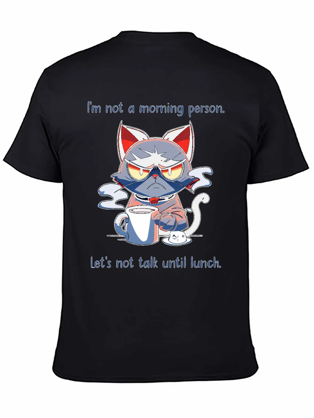 Grumpy Cat Morning Person Unisex Casual T-Shirt – Clean Design For Daily Comfort
