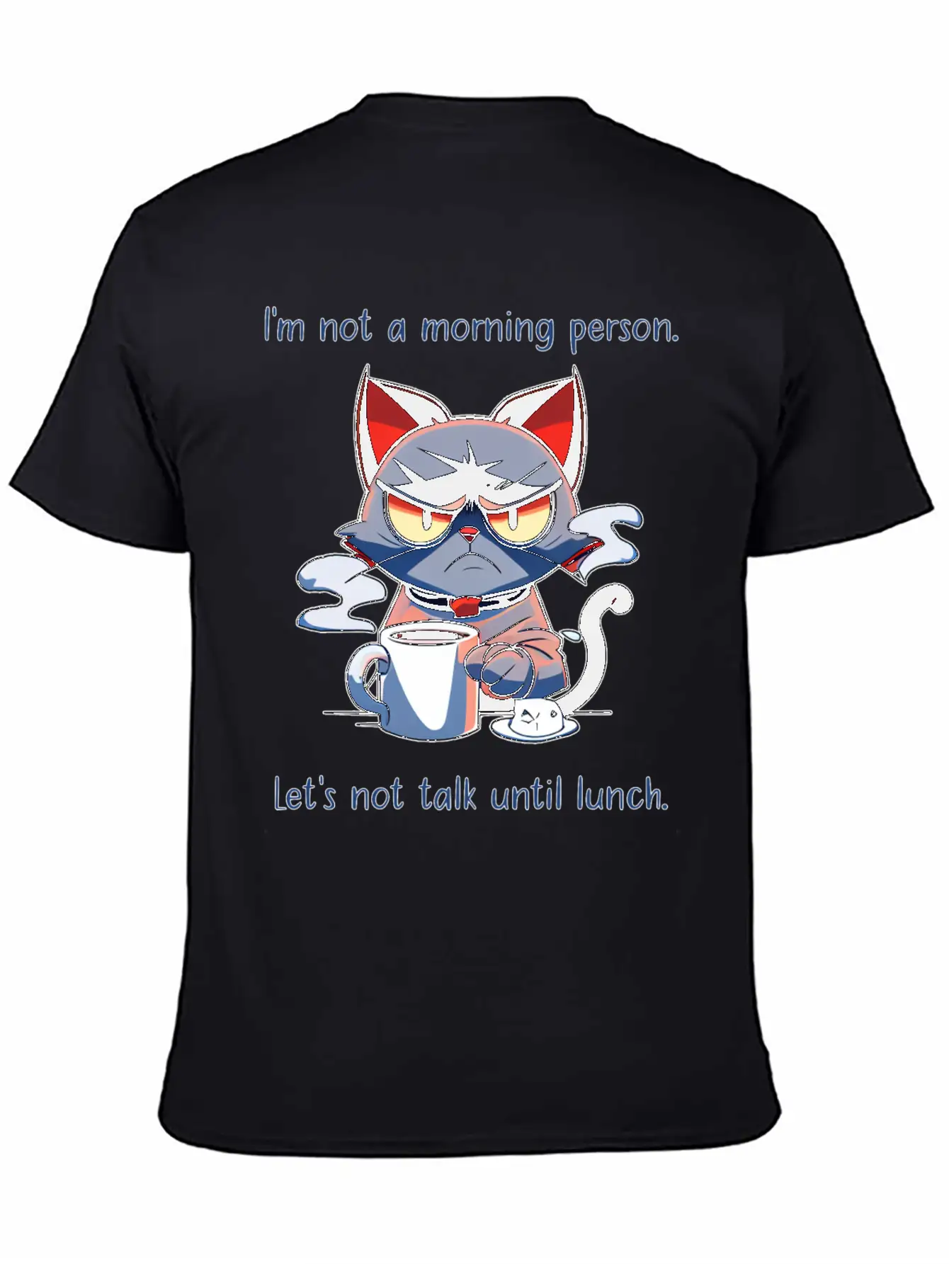 Grumpy Cat Morning Person Unisex Casual T-Shirt – Clean Design For Daily Comfort