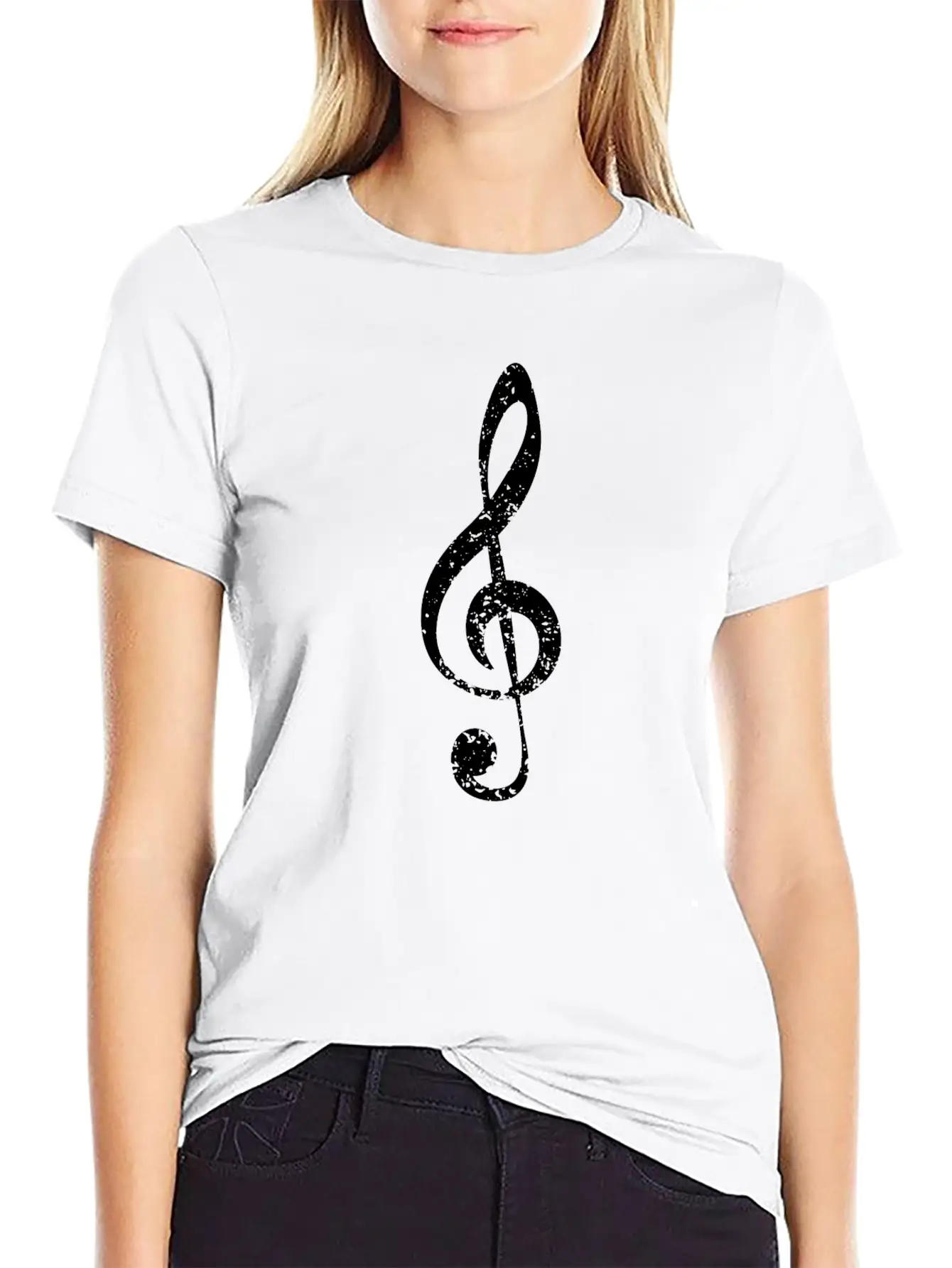 Grunge Clef Stylish Everyday T-Shirt – Unisex Basic Cotton Tee