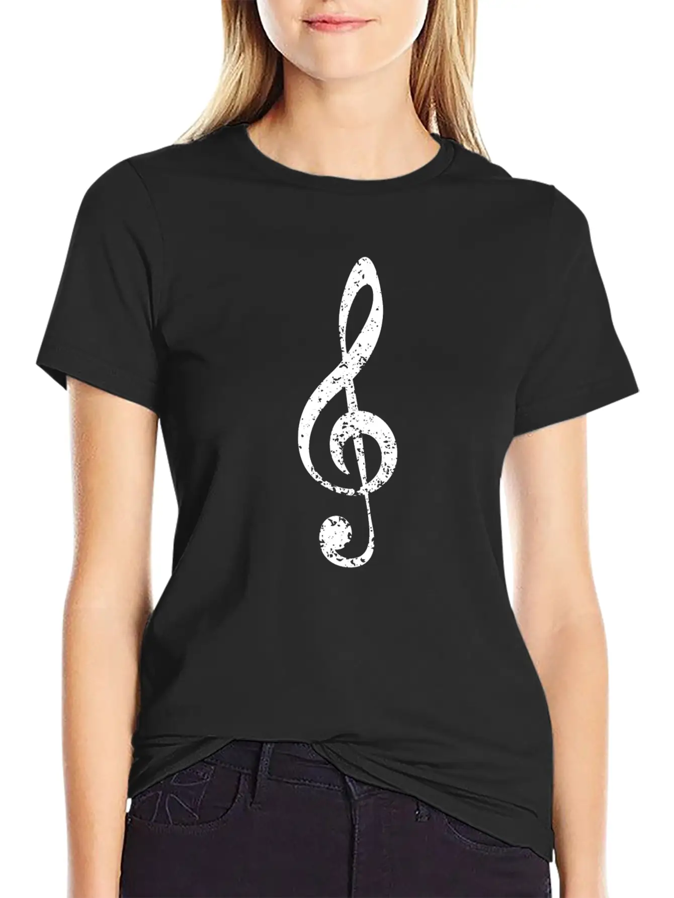 Grunge Clef Stylish Everyday T-Shirt – Unisex Basic Cotton Tee