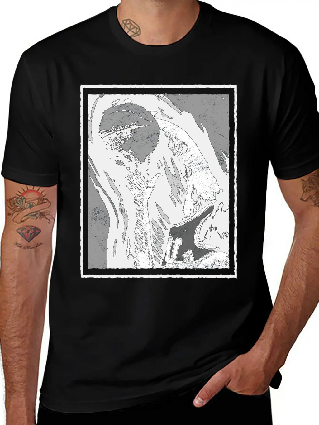 Grunge Frame - Rebound Basketball Essential Cotton Tee For Daily Outfits – Unisex Style