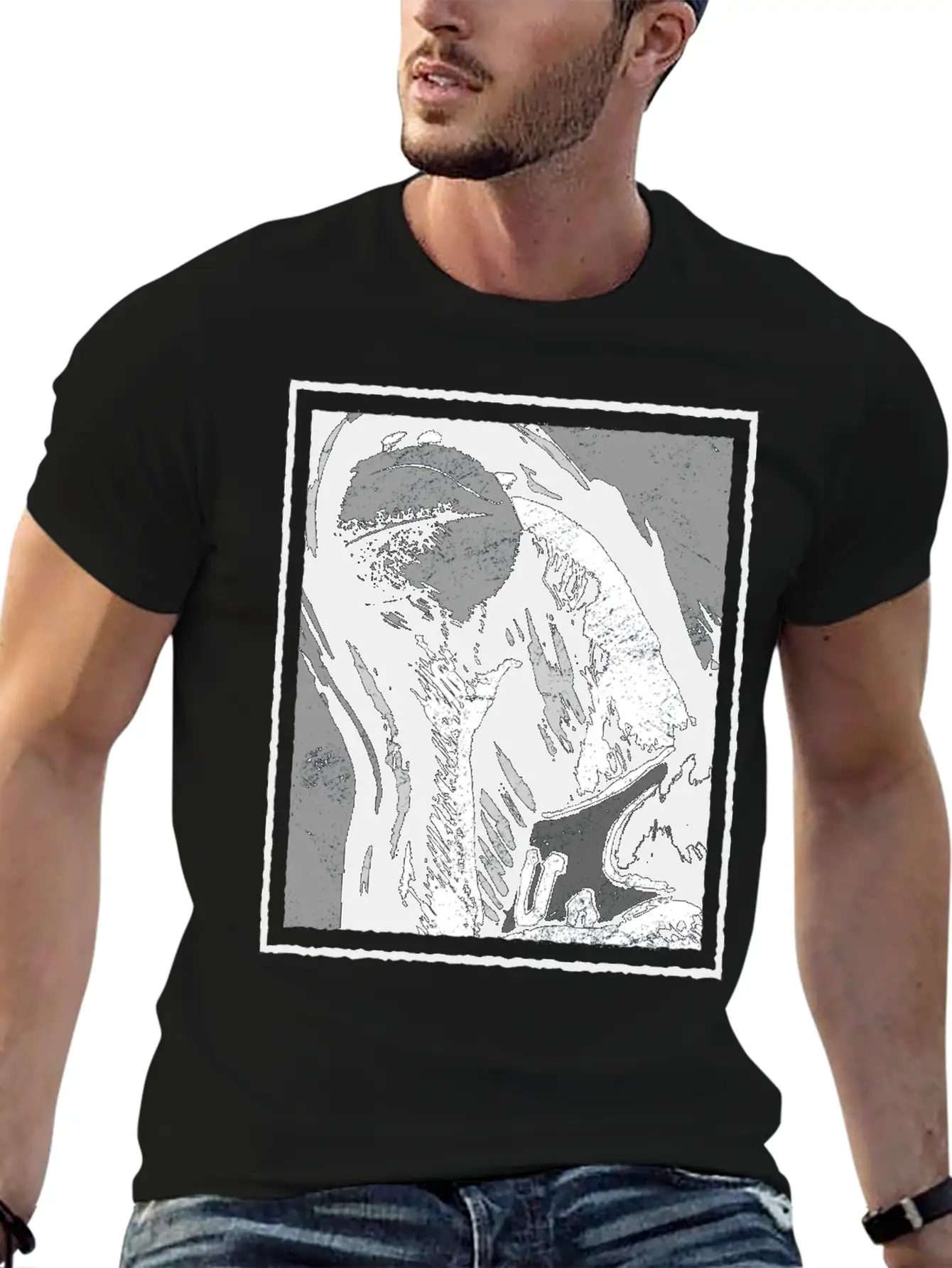 Grunge Frame - Rebound Basketball Essential Cotton Tee For Daily Outfits – Unisex Style