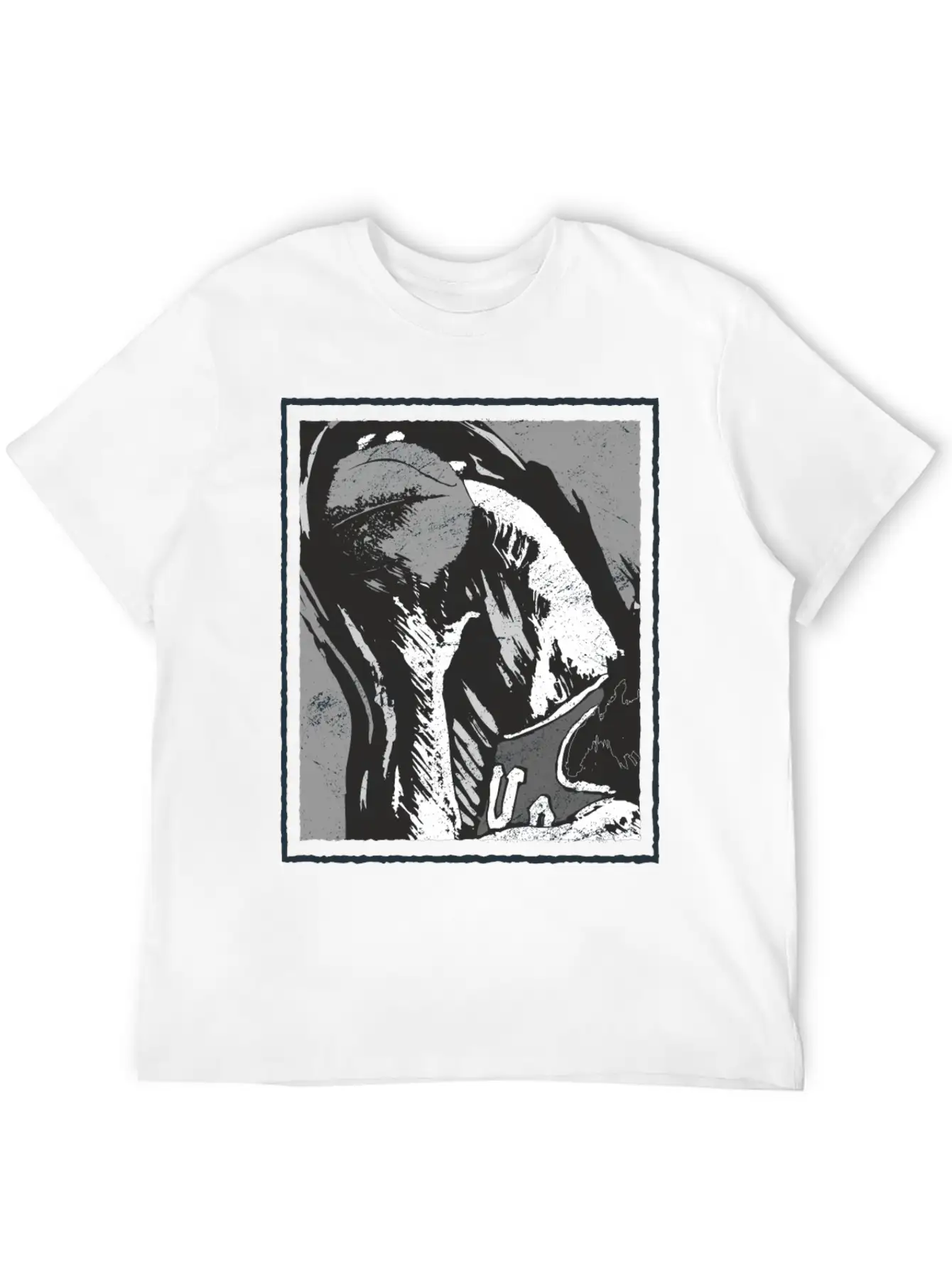Grunge Frame - Rebound Basketball Essential Cotton Tee For Daily Outfits – Unisex Style
