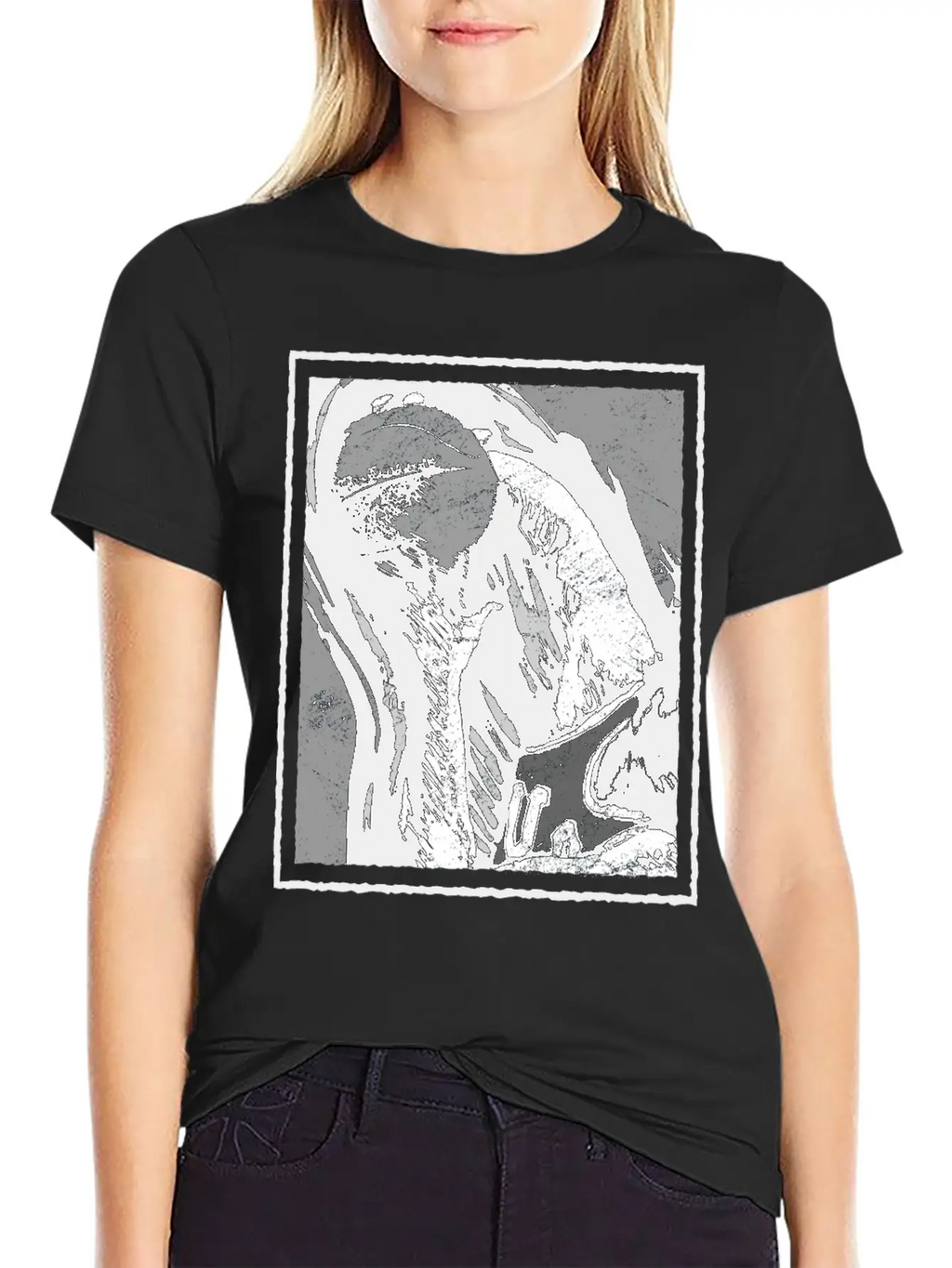 Grunge Frame - Rebound Basketball Essential Cotton Tee For Daily Outfits – Unisex Style