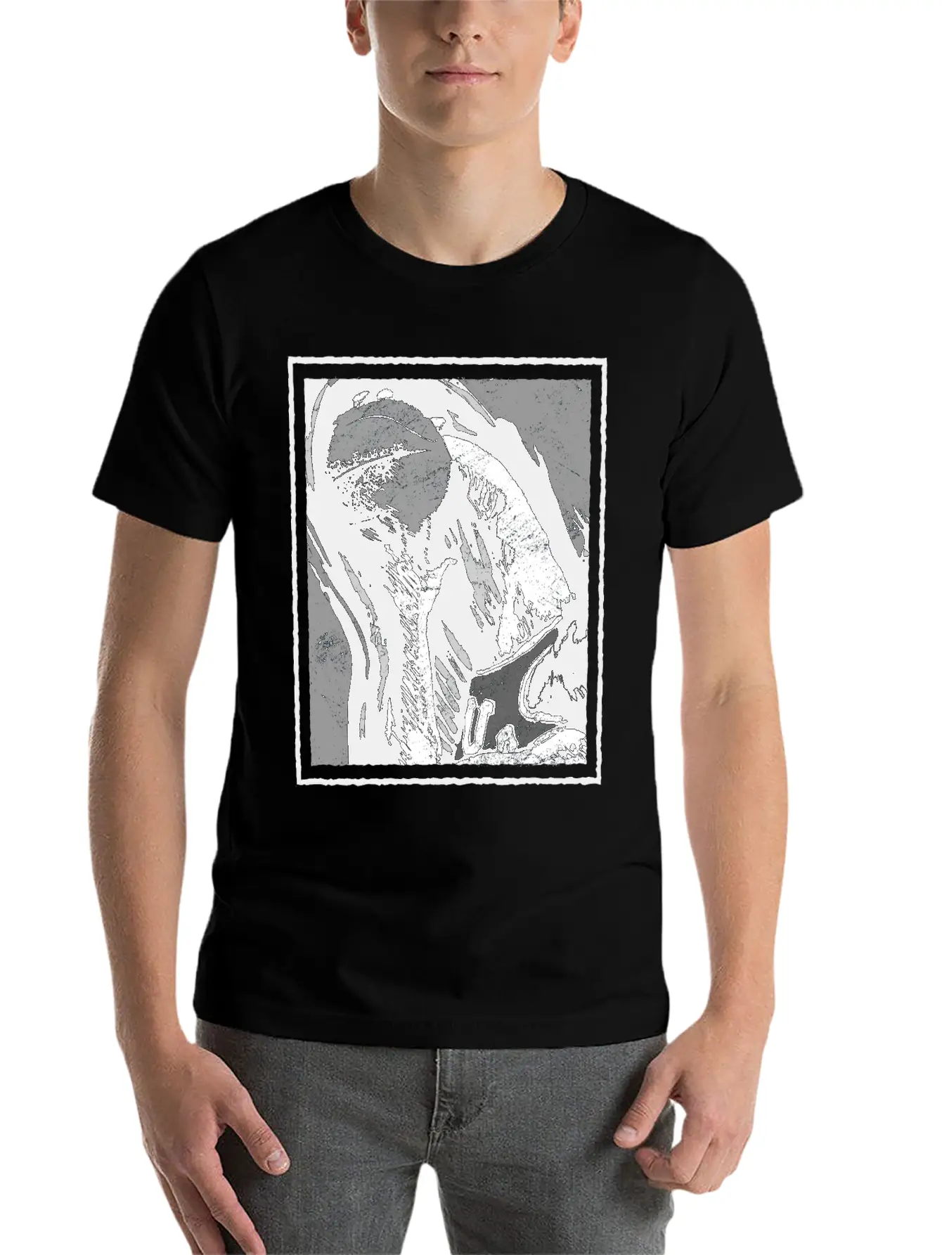 Grunge Frame - Rebound Basketball Essential Cotton Tee For Daily Outfits – Unisex Style