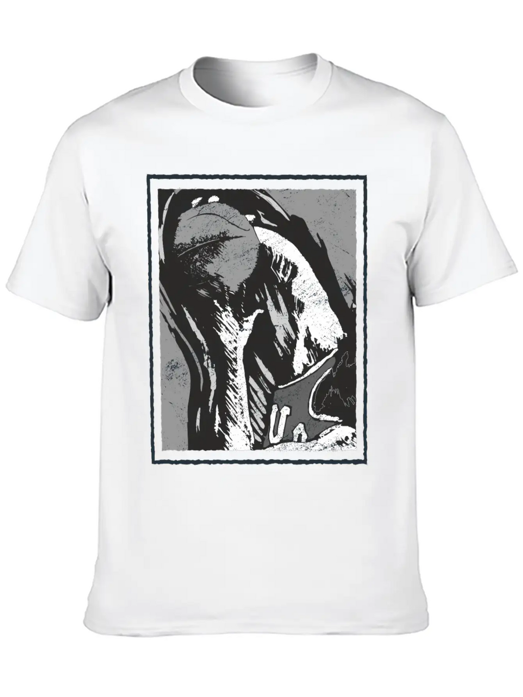 Grunge Frame - Rebound Basketball Essential Cotton Tee For Daily Outfits – Unisex Style
