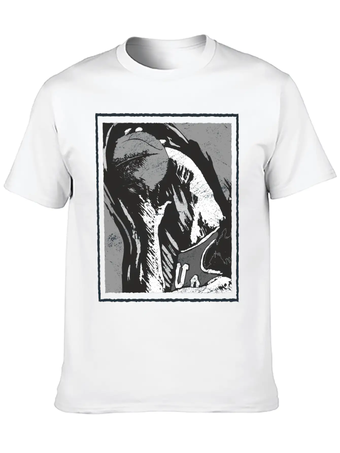 Grunge Frame - Rebound Basketball Essential Cotton Tee For Daily Outfits – Unisex Style