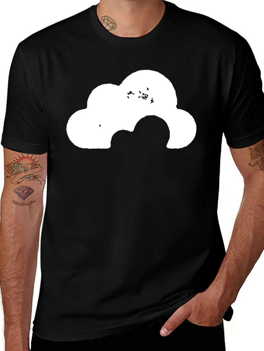 Grungy Cloud Unisex Short Sleeve Soft Cotton T-Shirt – Casual Everyday Wear