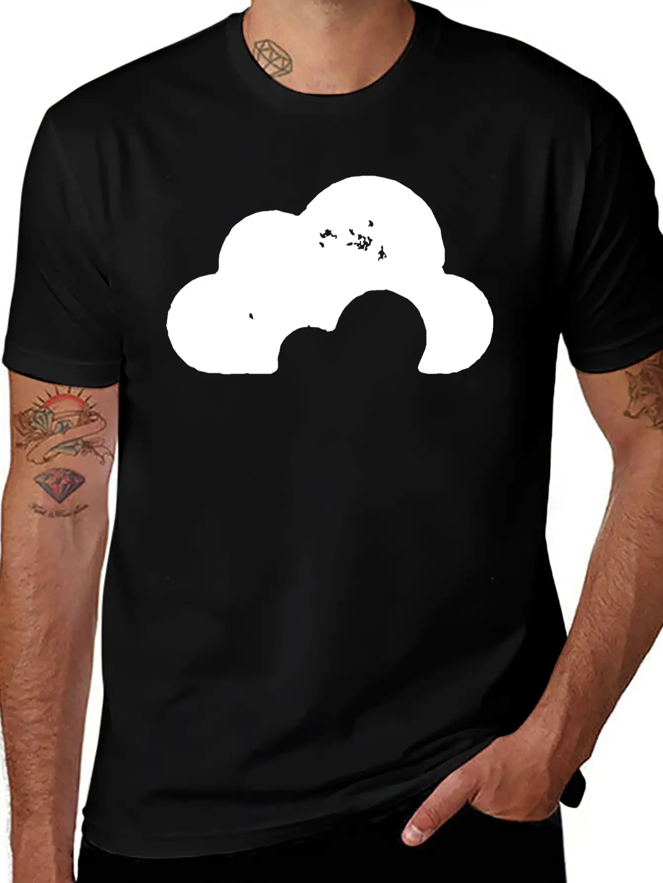 Grungy Cloud Unisex Short Sleeve Soft Cotton T-Shirt – Casual Everyday Wear