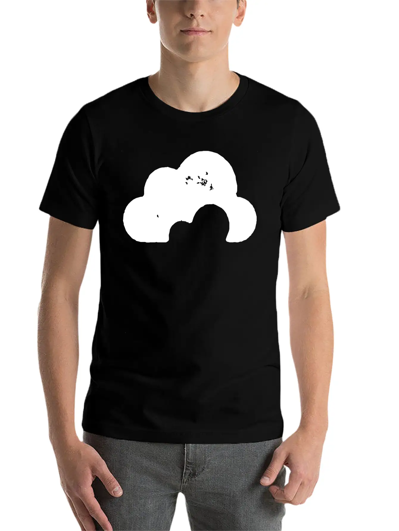 Grungy Cloud Unisex Short Sleeve Soft Cotton T-Shirt – Casual Everyday Wear