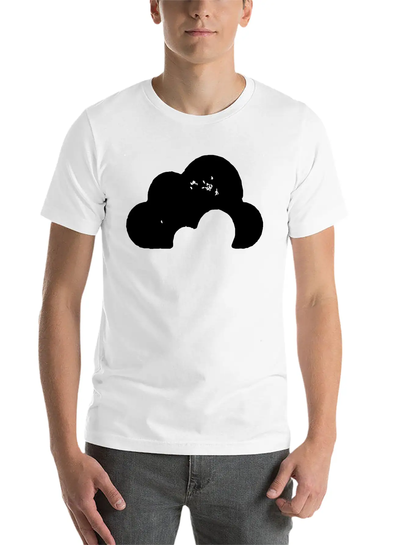 Grungy Cloud Unisex Short Sleeve Soft Cotton T-Shirt – Casual Everyday Wear