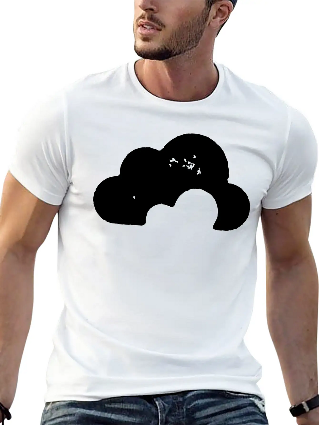 Grungy Cloud Unisex Short Sleeve Soft Cotton T-Shirt – Casual Everyday Wear
