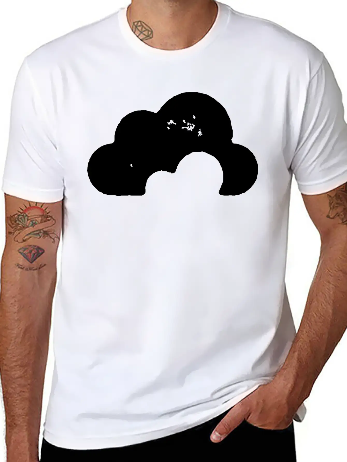 Grungy Cloud Unisex Short Sleeve Soft Cotton T-Shirt – Casual Everyday Wear