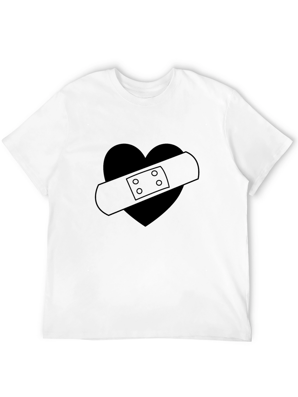 Broken Heart Bandage Graphic T-Shirt