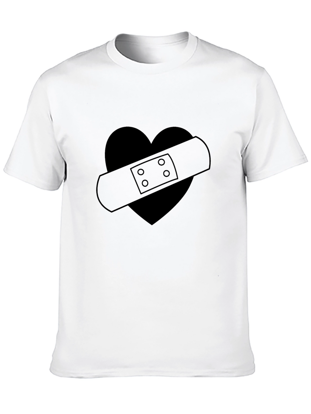 Broken Heart Bandage Graphic T-Shirt
