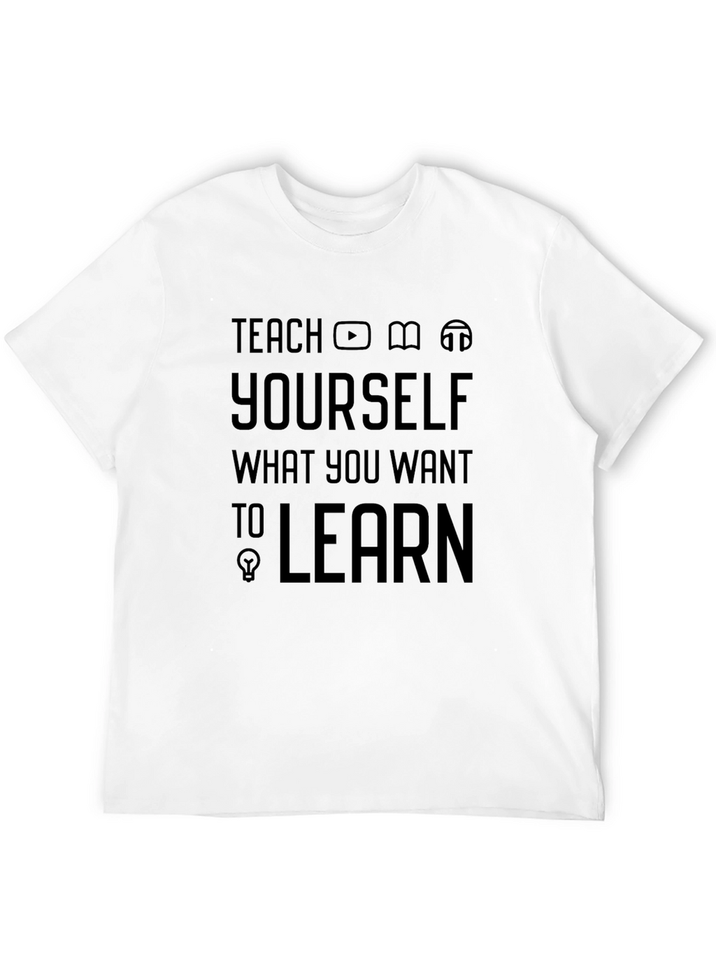 Teach Yourself T-Shirt | Black Graphic Tee