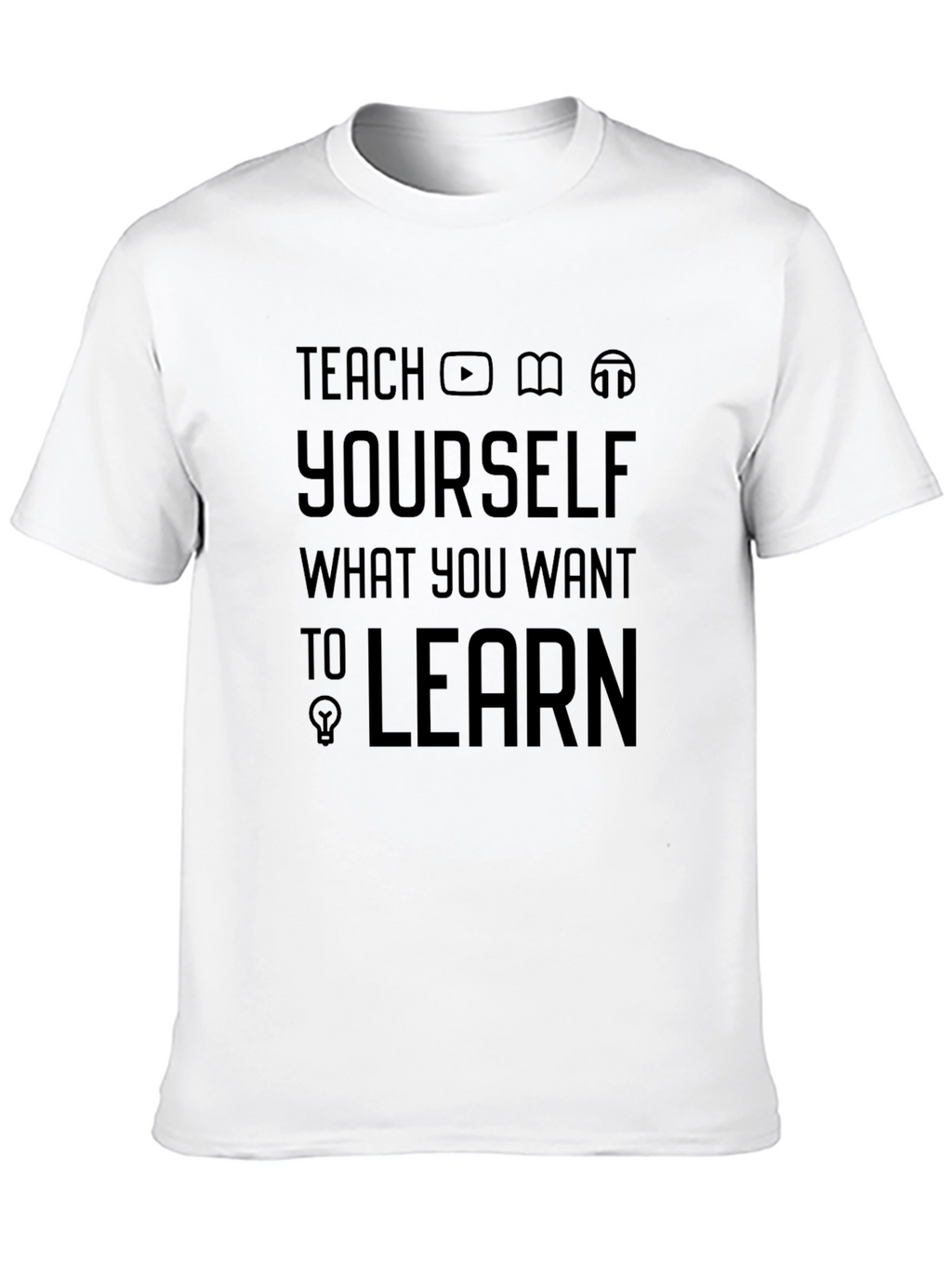Teach Yourself T-Shirt | Black Graphic Tee