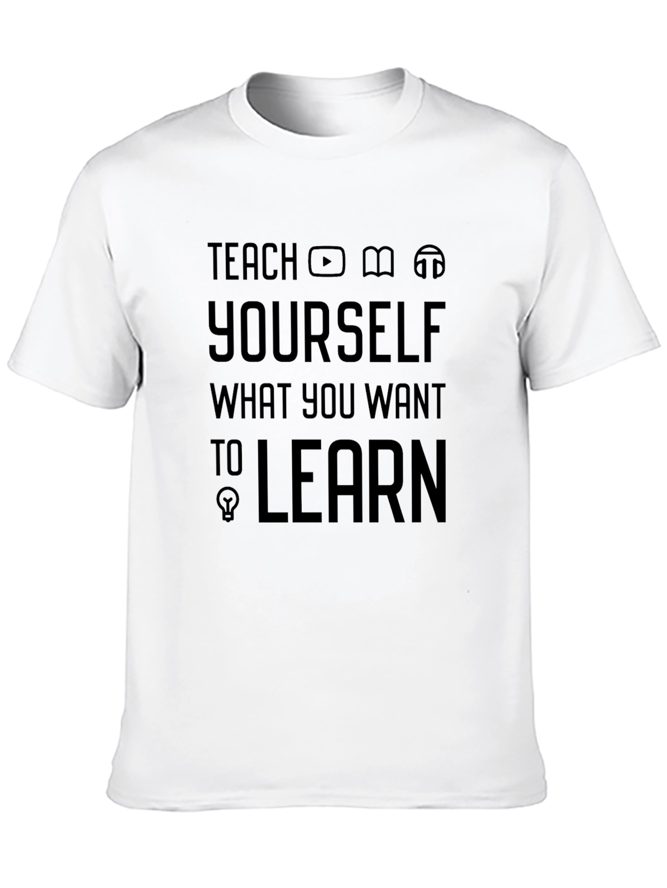 Teach Yourself T-Shirt | Black Graphic Tee