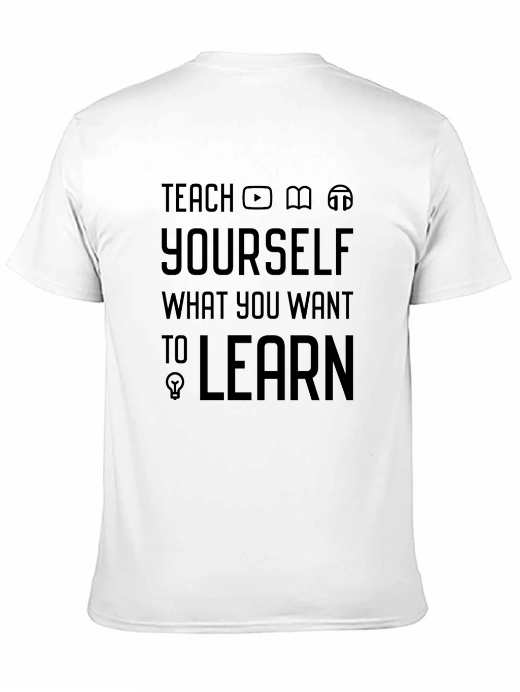 Teach Yourself T-Shirt | Black Graphic Tee