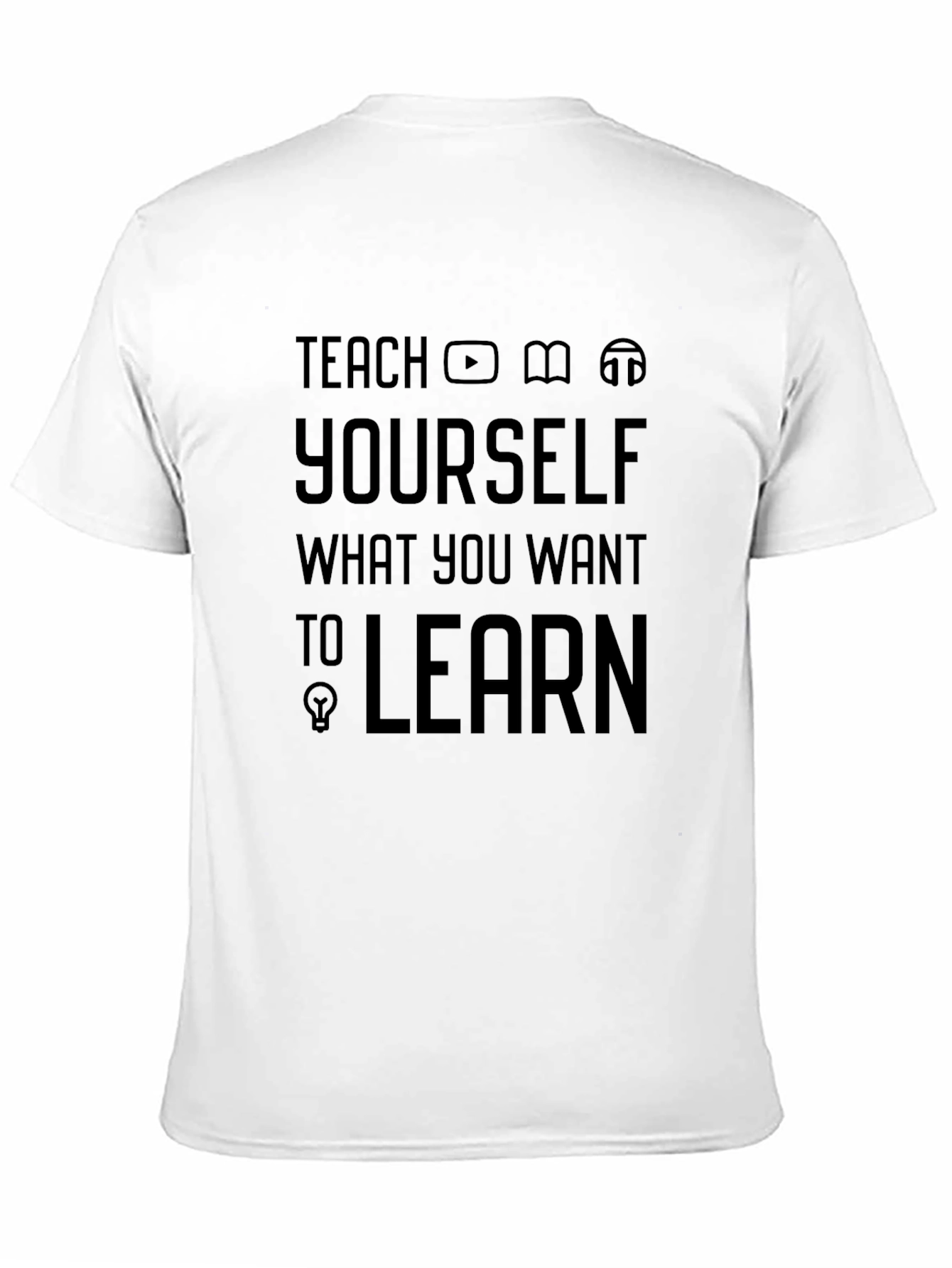 Teach Yourself T-Shirt | Black Graphic Tee