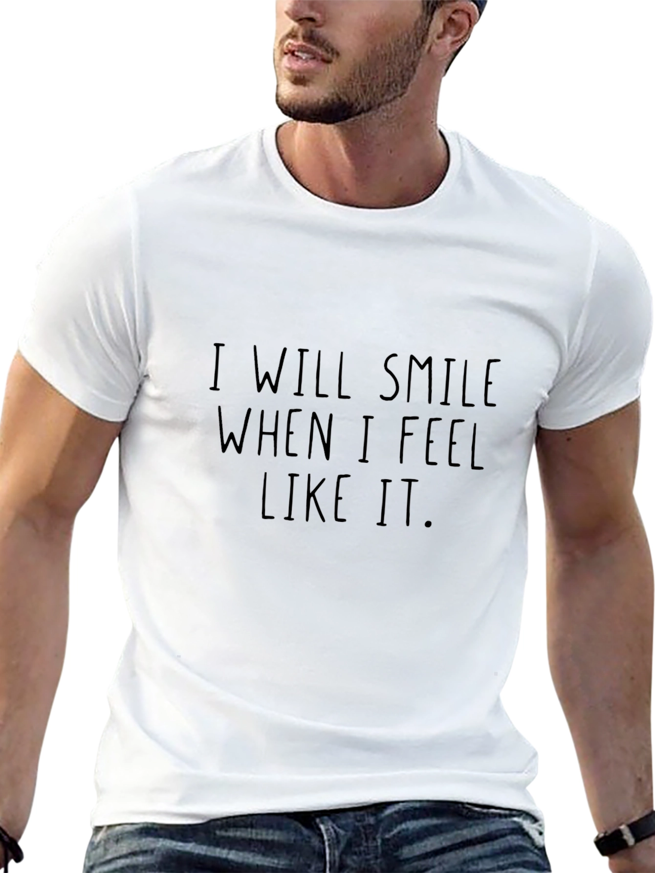Ill Smile When I Feel Like It - Black T-Shirt