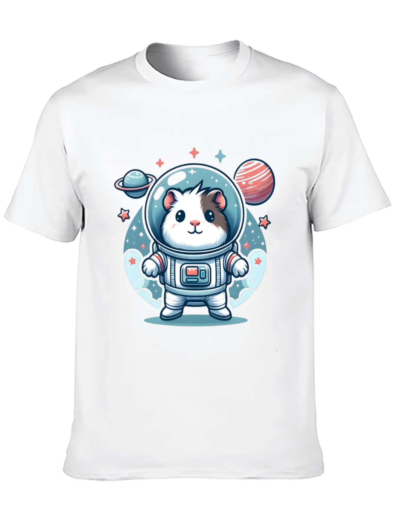 Guinea Pig Weightlessness Astronaut For A Guinea Casual Graphic T-Shirt – Simple And Comfortable Daily Wear