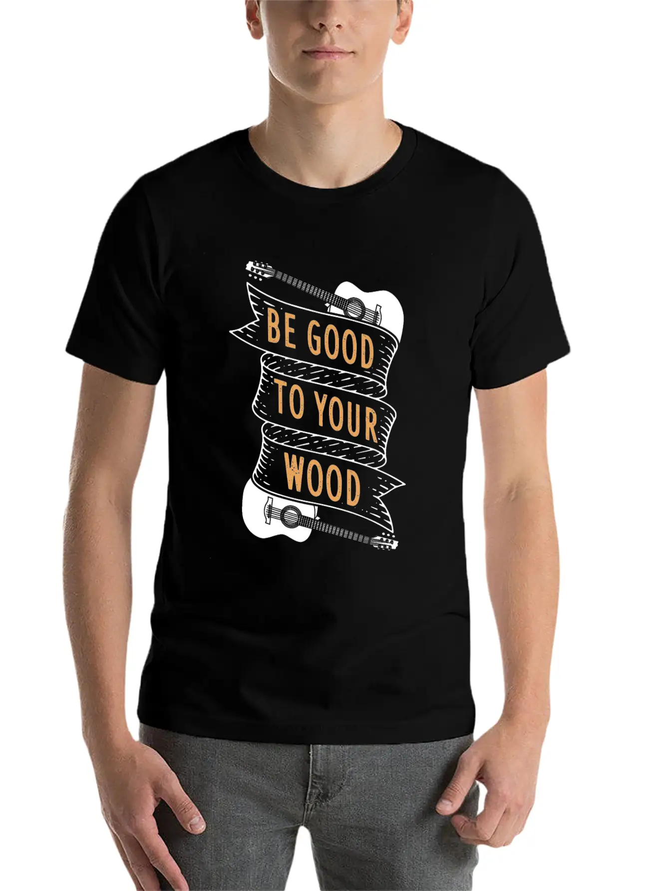 Guitar Acoustic Guitar Gift Idea Unisex Casual T-Shirt – Clean Design For Daily Comfort