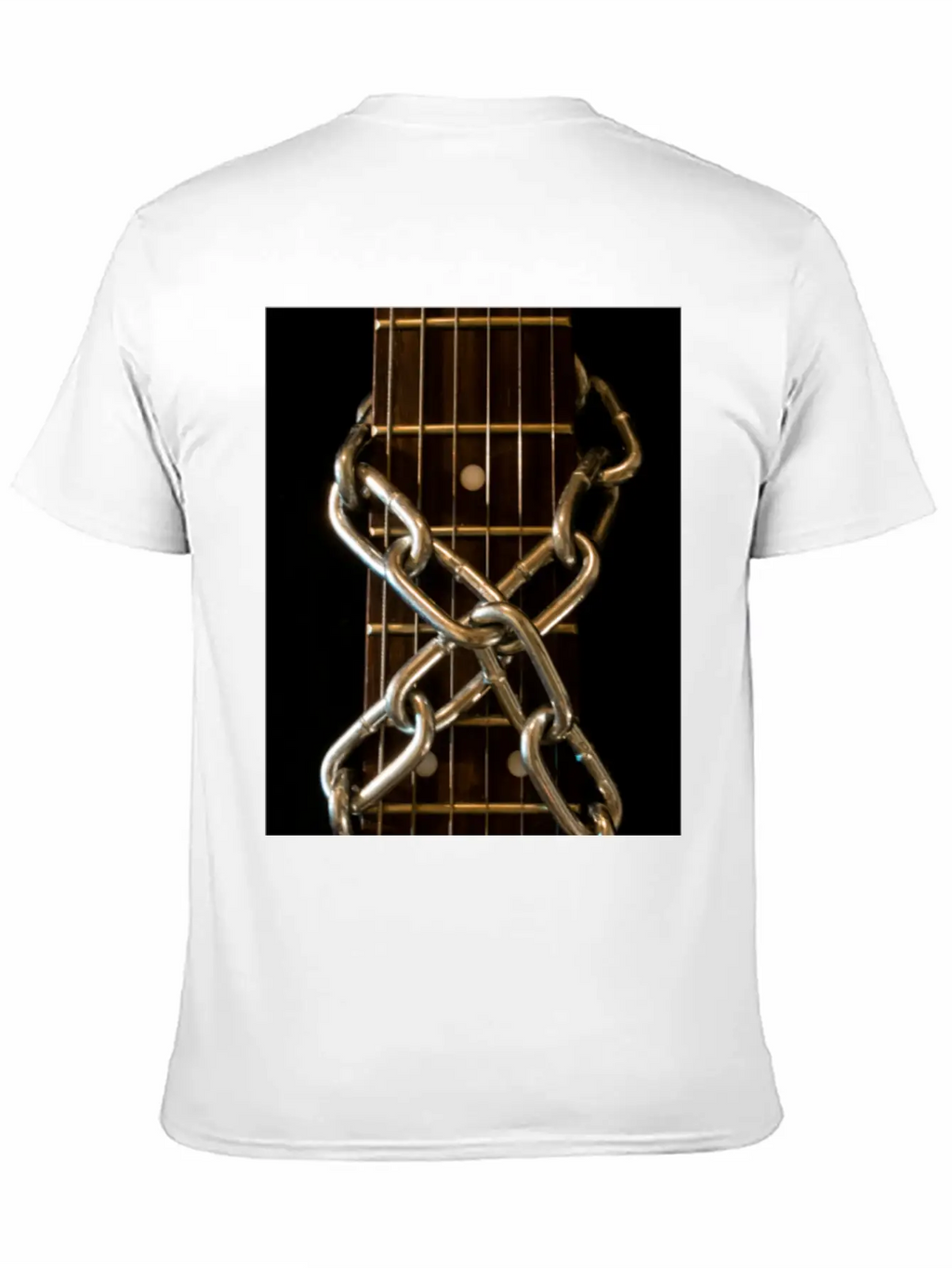 Guitar Chained Unisex Short Sleeve Soft Cotton T-Shirt – Casual Everyday Wear