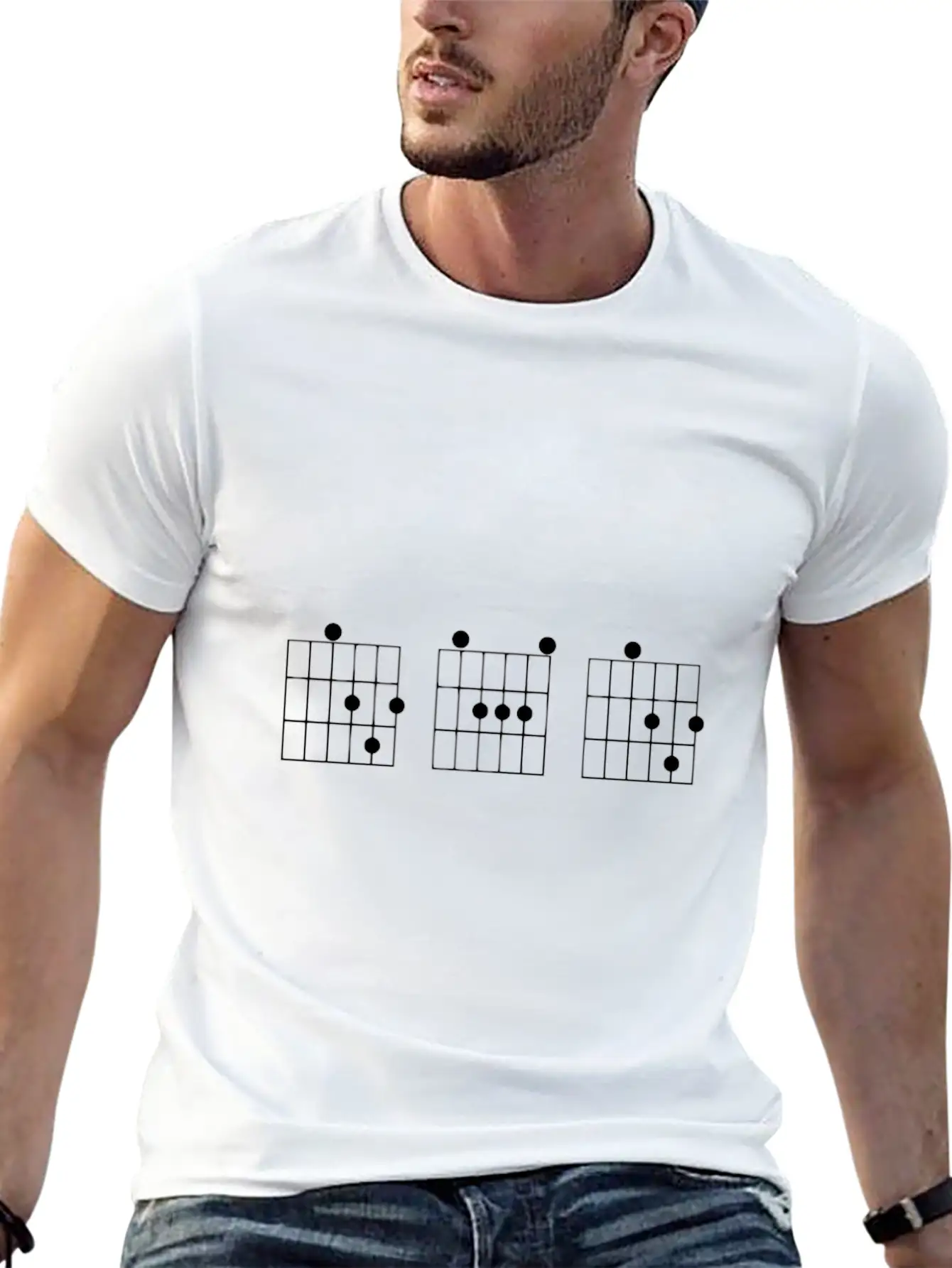 Guitar Chord Dad Breathable Soft Cotton T-Shirt – Timeless Casual Look