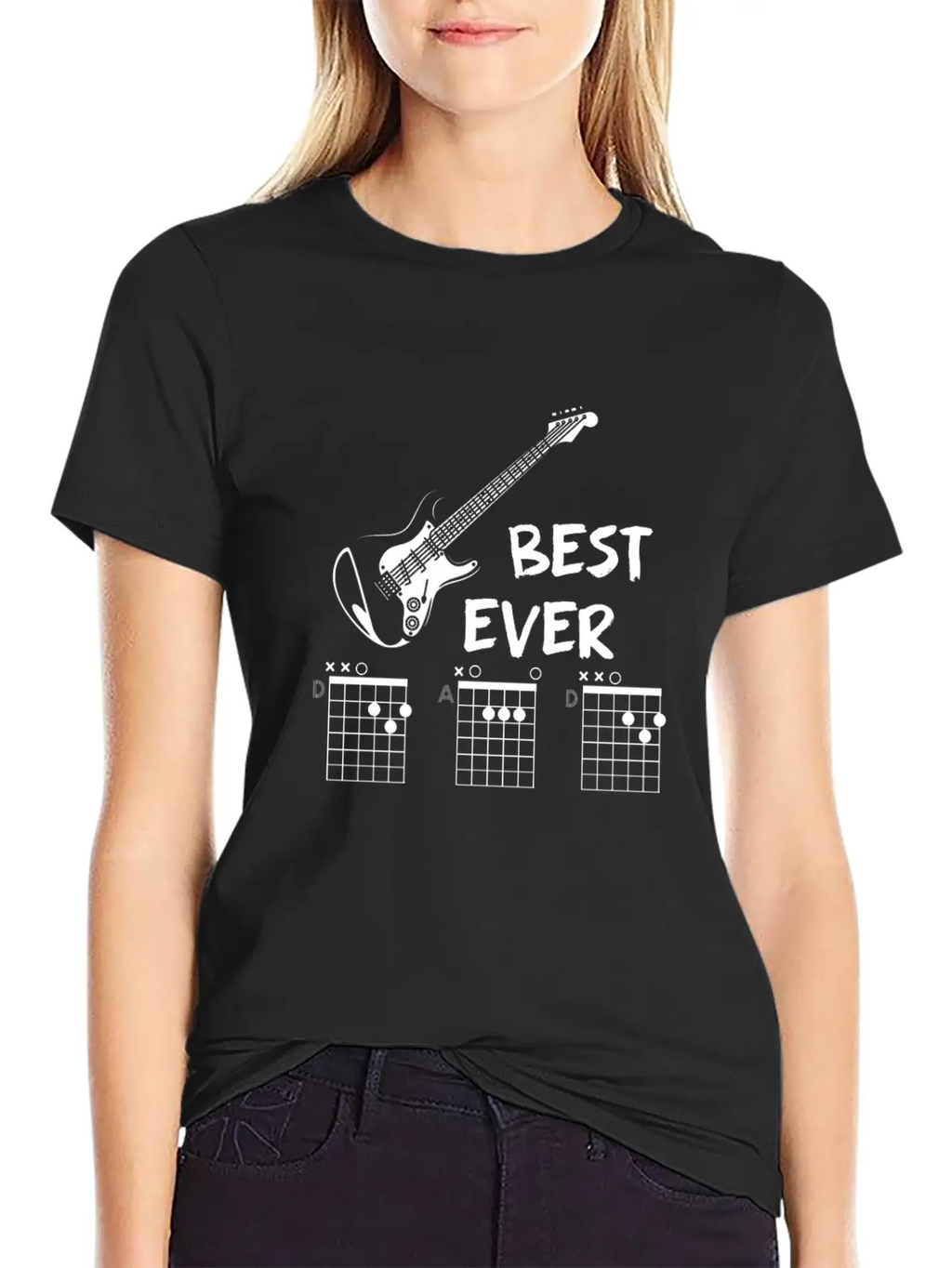 Guitar Chord Gift Musician Casual Graphic T-Shirt – Simple And Comfortable Daily Wear