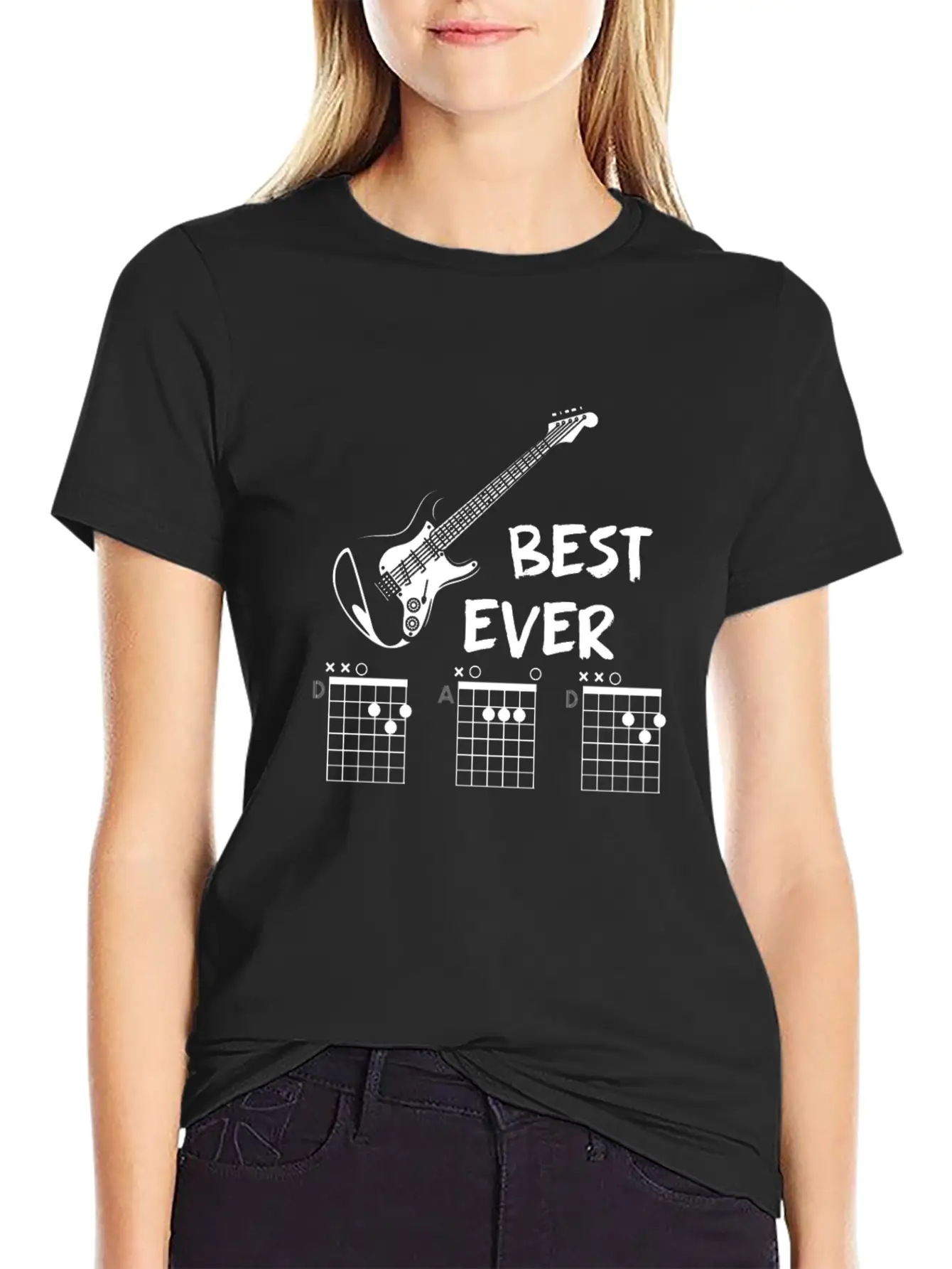 Guitar Chord Gift Musician Casual Graphic T-Shirt – Simple And Comfortable Daily Wear