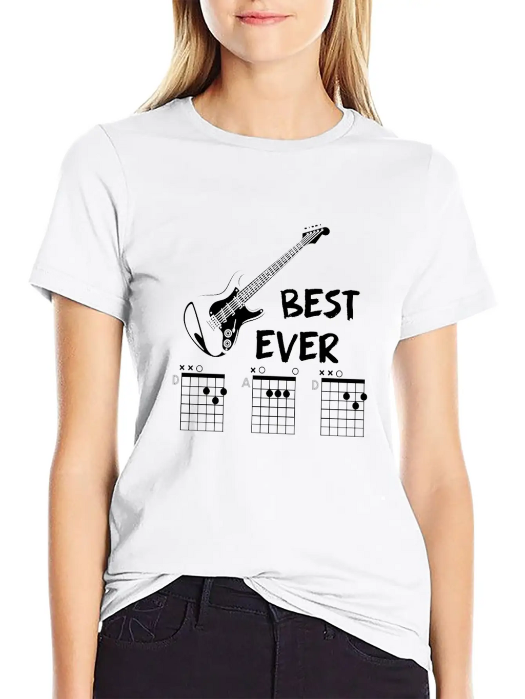 Guitar Chord Gift Musician Casual Graphic T-Shirt – Simple And Comfortable Daily Wear