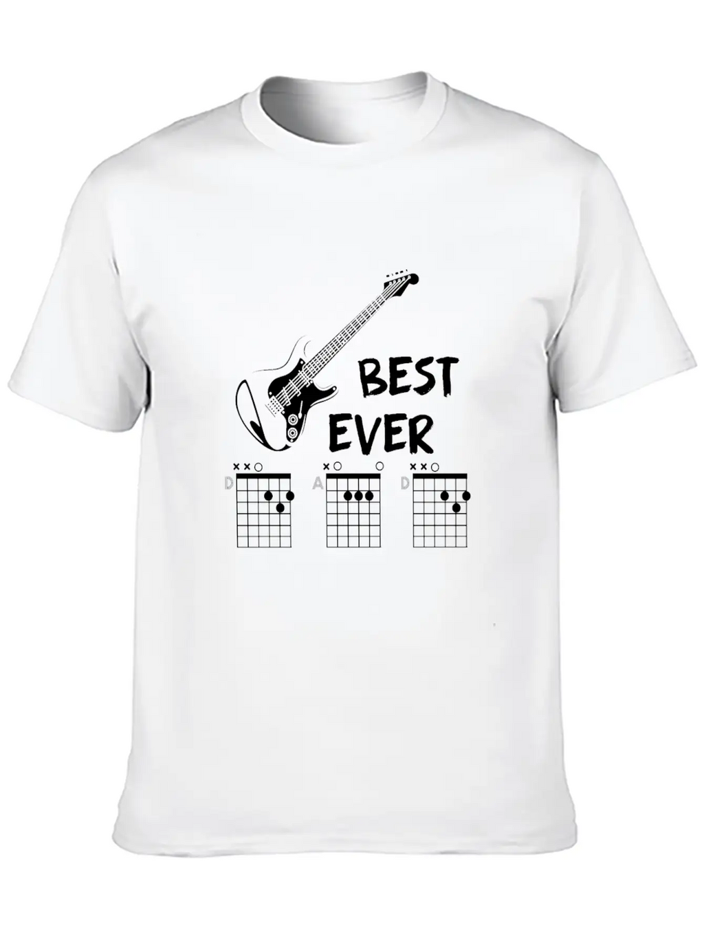Guitar Chord Gift Musician Casual Graphic T-Shirt – Simple And Comfortable Daily Wear