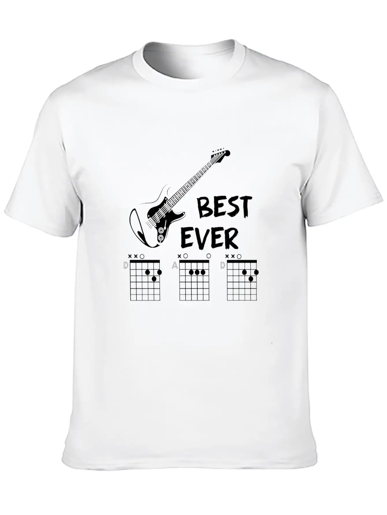 Guitar Chord Gift Musician Casual Graphic T-Shirt – Simple And Comfortable Daily Wear